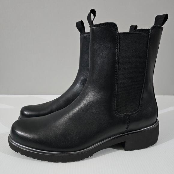 Munro Shoes - NEW Munro Heath Ankle Bootie Womens 8.5 Black Leather Water Resistant Chelsea